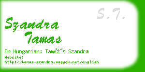 szandra tamas business card